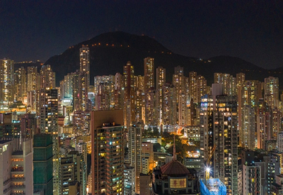 Sheung Wan Cityscape by Night