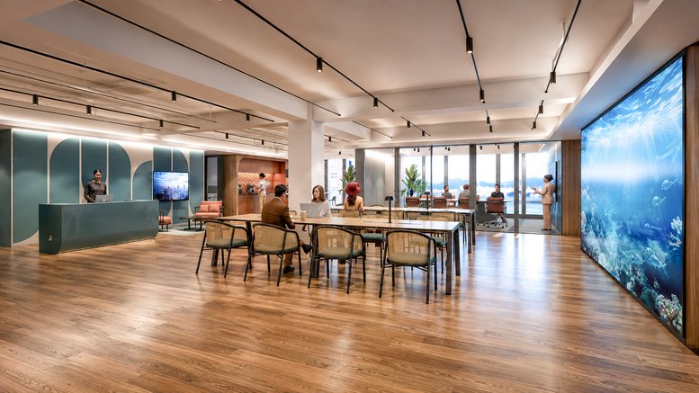Spacious reception and lounge at Level 21 & 23, 88 Connaught Road Central, Sheung Wan.