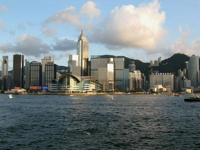 Exterior view of the skyline including 171-172 Gloucester Road across Victoria Harbour.