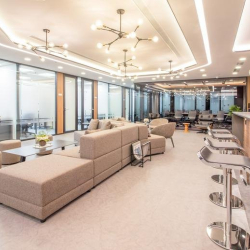 Large meeting room with conference table and glass walls, Causeway Bay, Hong Kong