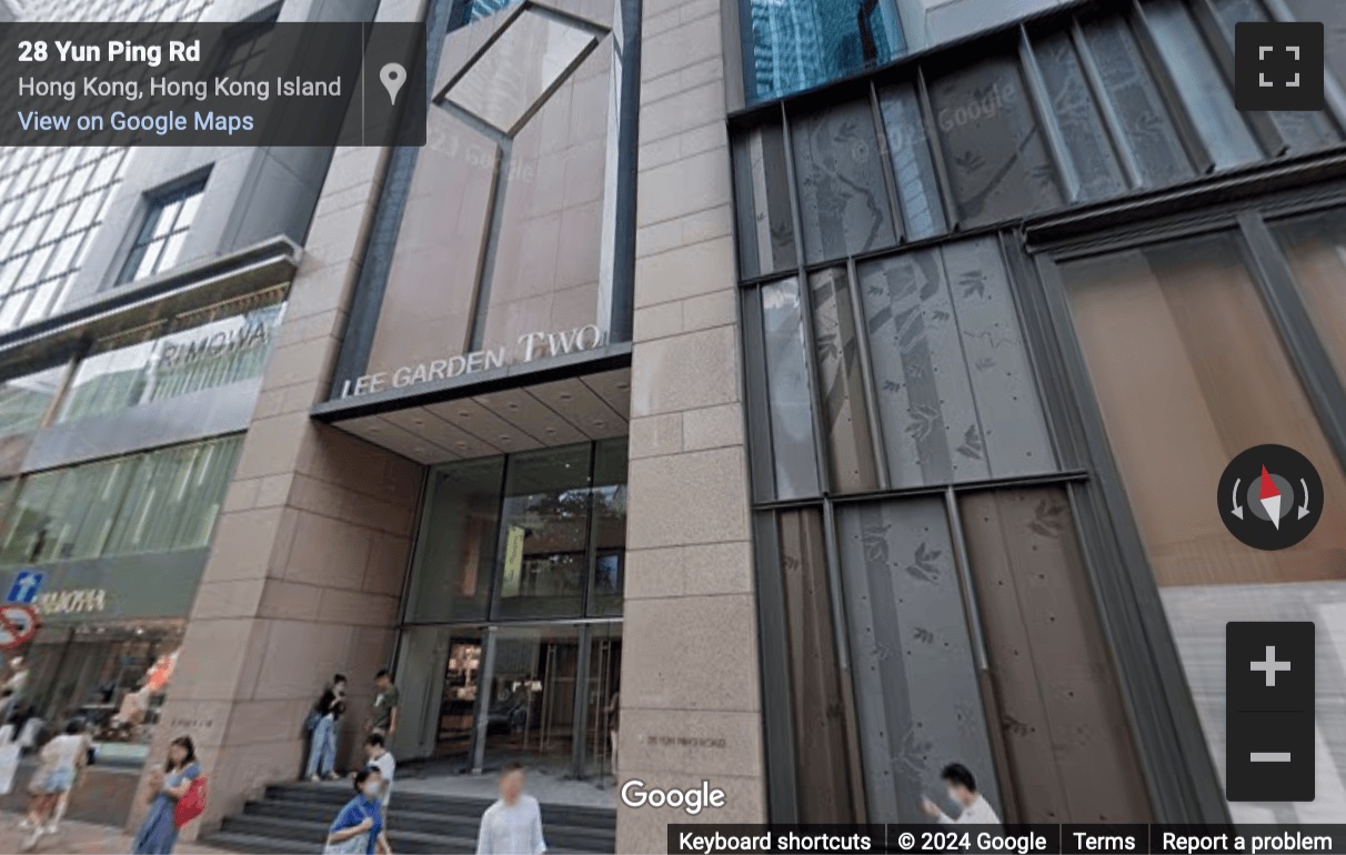 Street View image of Lee Garden Two, Yun Ping Road, Level 15, 16 and 28, Hong Kong