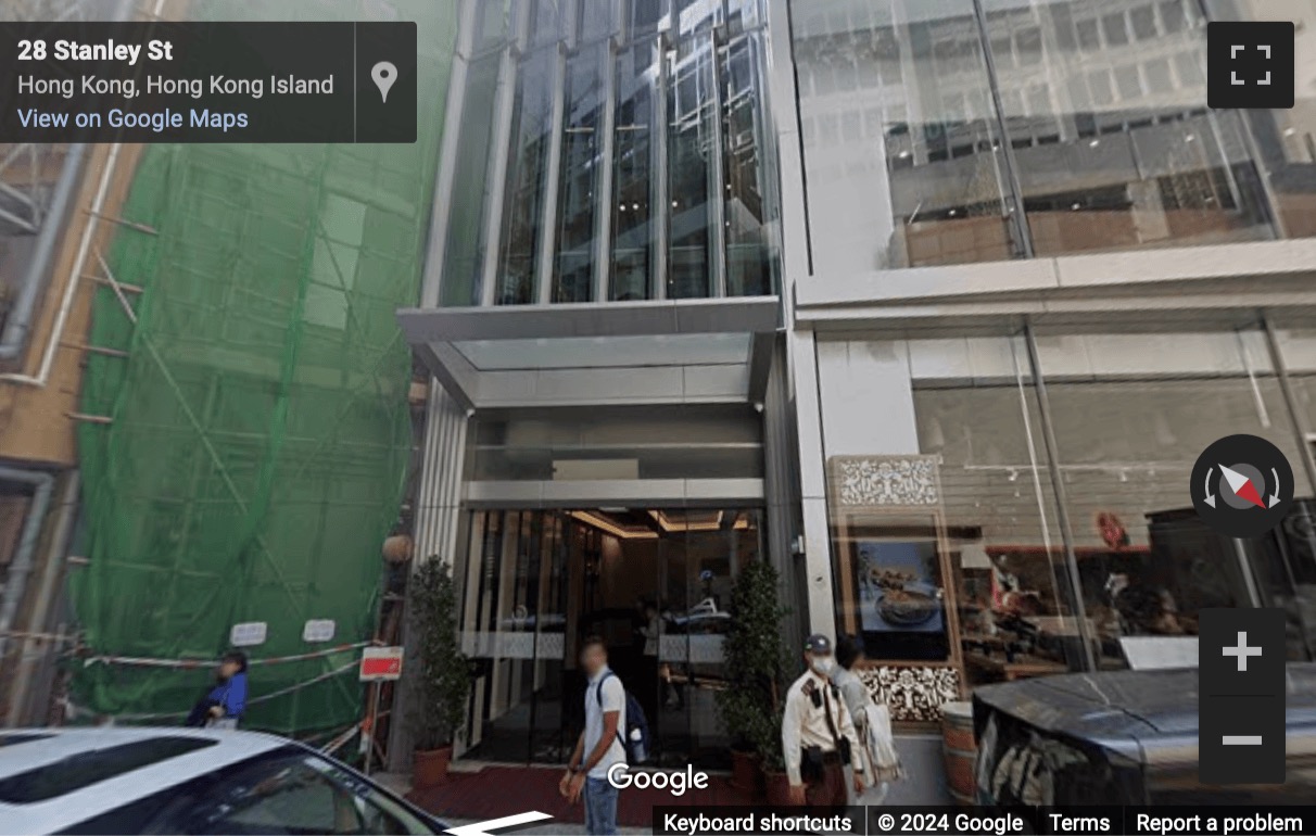 Street View image of 28 Stanley Street, 1-25 Floor, Hong Kong