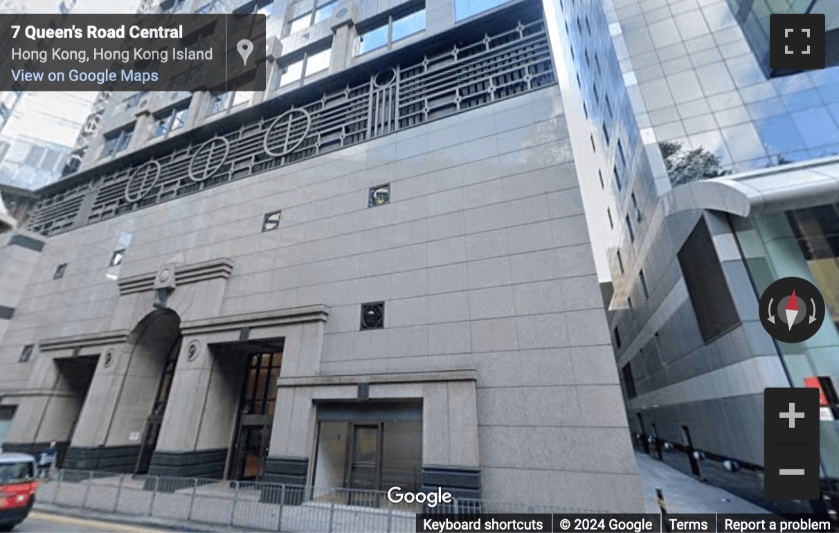 Street View image of 9 Queen’s Road Central, 4/F, Central, Hong Kong