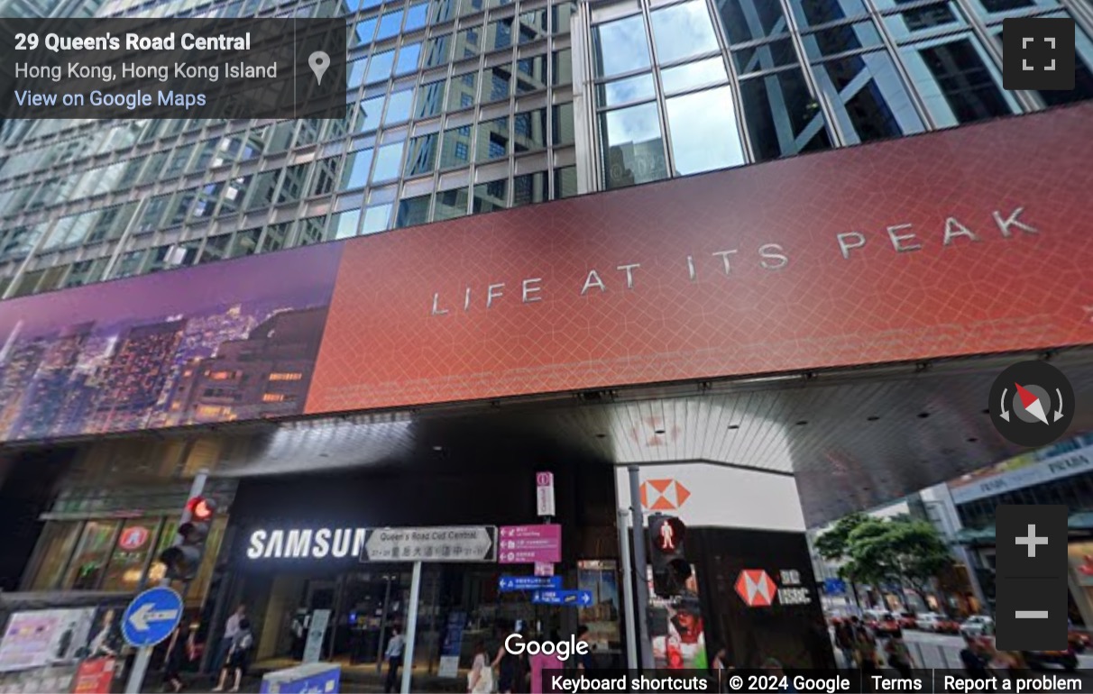 Street View image of China Building, 29 Queen’s Road Central, Level 18 & 19, Hong Kong