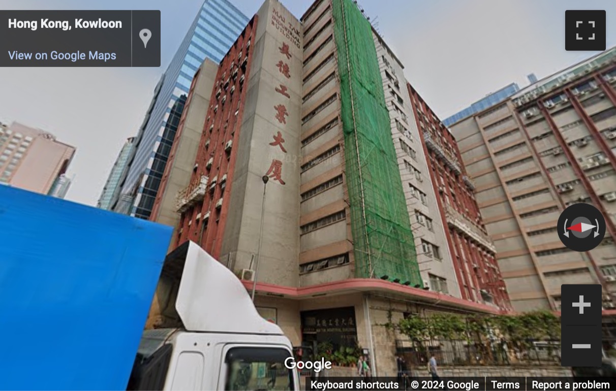 Street View image of Mai Tak Industrial Building, 221 Wai Yip Street, Room D, 8/F, Kwun Tong, Hong Kong