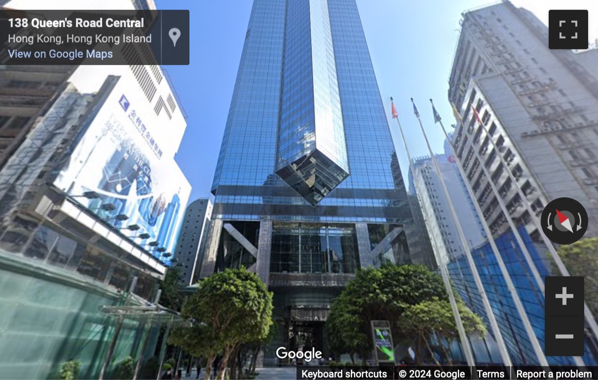 Street View image of The Center, 99 Queens Road, 66/F, Central, Hong Kong